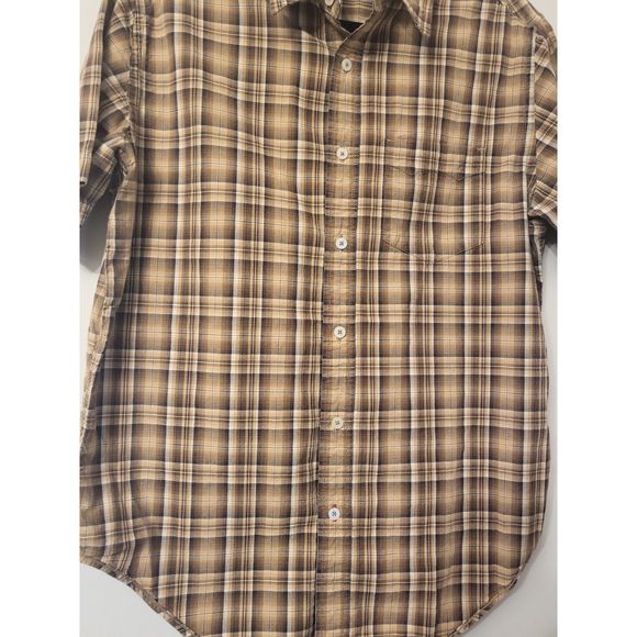 Levi's Red Tab 100% Cotton Plaid Button Up Collared Pocket Shirt Men Size Medium - Picture 7 of 7